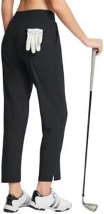 BALEAF Women's Golf Pants 7/8 Stretch Travel Casual Work Ankle Pants Pockets Petite