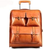 Luggage Carts Travel Gear Duffels Suitcases Genuine Leather Overnight Weekend Gym Bags (Color : Brown)