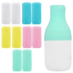 10 Pack Travel Essentials Silicone Bottle Covers, Cruise Ship Essentials, Travel Accessories Luggage for Women Men, Elastic Sleeves for Leak Proofing, Fit Most Travel Size Bottles Toiletries