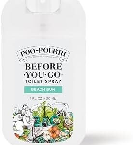 Poo-Pourri Before-You-Go Toilet Spray, Beach Bum, 1 Fl Oz Pocket Travel Size - Coconut, Orchid and Toasted Praline