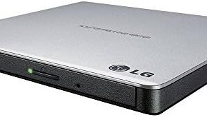 LG Electronics USB 3.0 Compatible Super-Multi Slim Portable DVD+/-RW External Drive for PC Windows, Linux, Mac OS with M-DISC Support GP65NS60 (Silver)