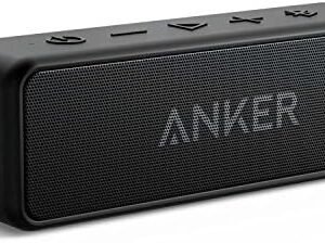 Anker Soundcore 2 Portable Bluetooth Speaker with 12W Stereo Sound, Bluetooth 5, Bassup, IPX7 Waterproof, 24-Hour Playtime, Wireless Stereo Pairing, Speaker for Home, Outdoors, Travel