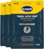 Dr. Scholl's® Tired, Achy Feet Soothing & Reviving Foot Mask, 3 Pair, Warming Booties