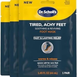 Dr. Scholl's® Tired, Achy Feet Soothing & Reviving Foot Mask, 3 Pair, Warming Booties