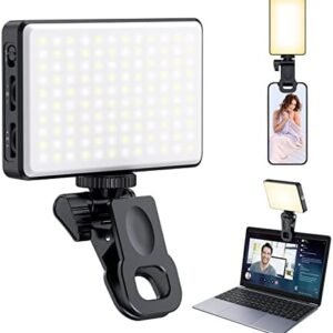 120 LED Phone Light, Selfie Light, 5000Mah Rechargeable Clip Video Light, Adjusted 3 Light Modes, for Phone, Camera, Laptop, iPad, Light for Phone for Selfie, Video Conference, TikTok, Vlog