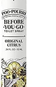 Poo-Pourri Before-You-Go Toilet Spray, Original Citrus, Travel Size 10 mL - Lemon, Bergamot and Lemongrass