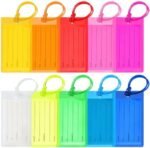 10 Pack Luggage Tags Suitcases PVC Travel Bag & Baggage ID Label Tags Travel Essentials by Sodsay