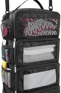 Suitcase Organizer, Travel Luggage Organizer Portable Hanging Travel Shelves Collapsible Hanging Packing Cubes for Carry on Suitcase