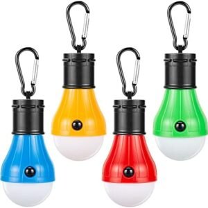 Campings Light [4 Pack] Doukey Portable Camping Lantern Bulb LED Tent Lanterns Emergency Light Camping Essentials Tent Accessories LED Lantern for Backpacking Camping Hiking Hurricane Outage