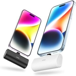 2 Packs Portable Phone Charger for iPhone 5000mAh with Built in Cable, MFi Certified Mini Power Bank Cordless External Battery Pack Charger for iPhone Series 14/13/12/11/XR/X/SE/8/7/6 Pro Max