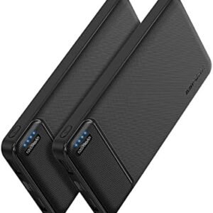 AsperX 2-Pack 10000mAh USB C Output Portable Charger Power Bank Fast Charging, Portable Phone Charger External Battery Pack for iPhone, Samsung, Google LG and Heated Vest