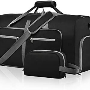 Felipe Varela Duffle Bag with Shoes Compartment and Adjustable Strap,Foldable Travel Duffel Bags for Men Women,Waterproof Duffel Bags