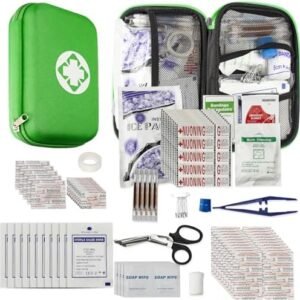 Car-Home Survival First-Aid Kit Emergency-Kit - Green 273Piece Equipment Travel Supplies First Aid Set Home Essentials Camping Hiking YIDERBO