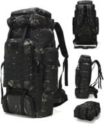 70L Camping Hiking Military Tactical Backpack Outdoor Water-Repellent Adjustable Sport Bags