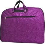 NGIL Glitter Cheer Dance and Competition Travel Companion Hanging Garment Bag for Girls (Glitter-Purple)